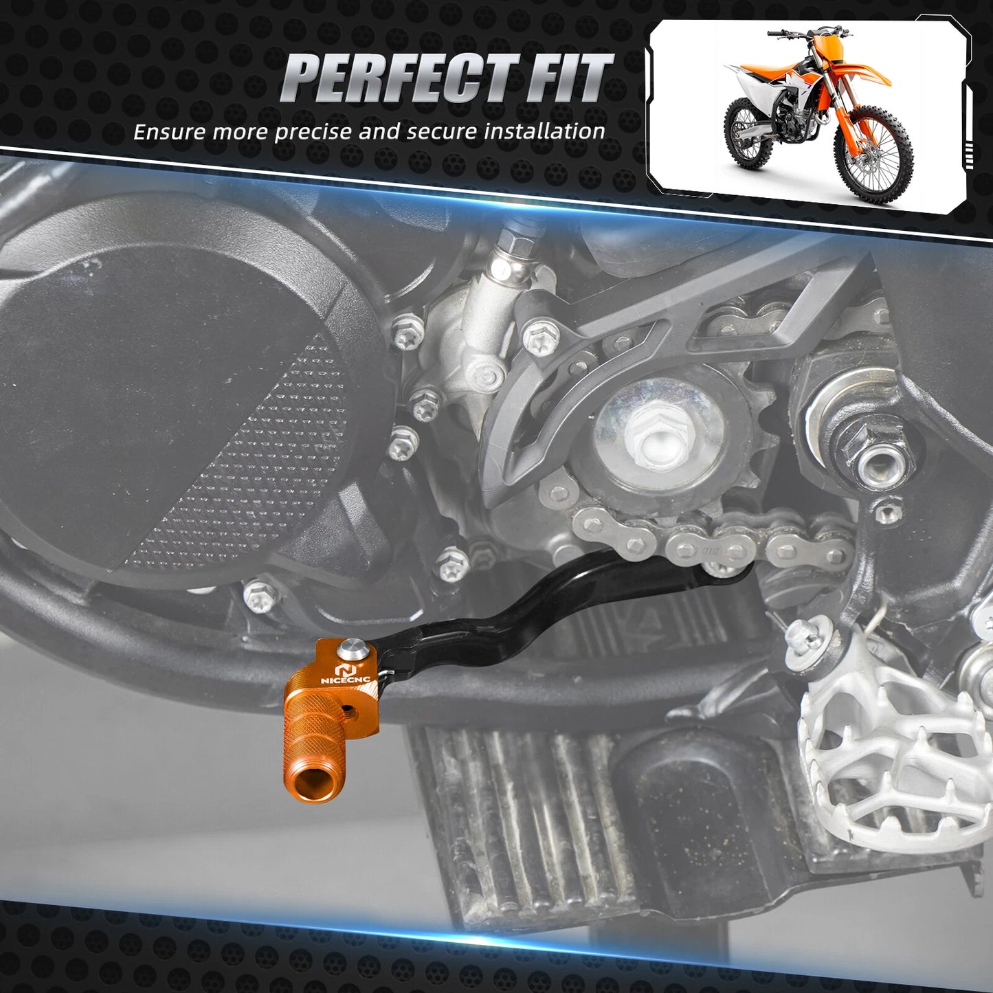 Engine Body Kit Foot Pegs Kick Stand for KTM SX XC 250 300 (2023-2024)