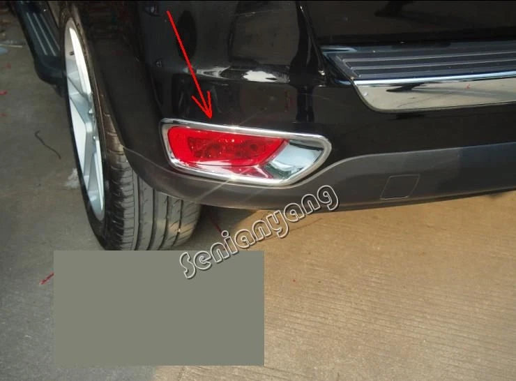 Front & Rear Fog Light Lamp Cover Trim Chrome for Jeep Compass (2011-2015)
