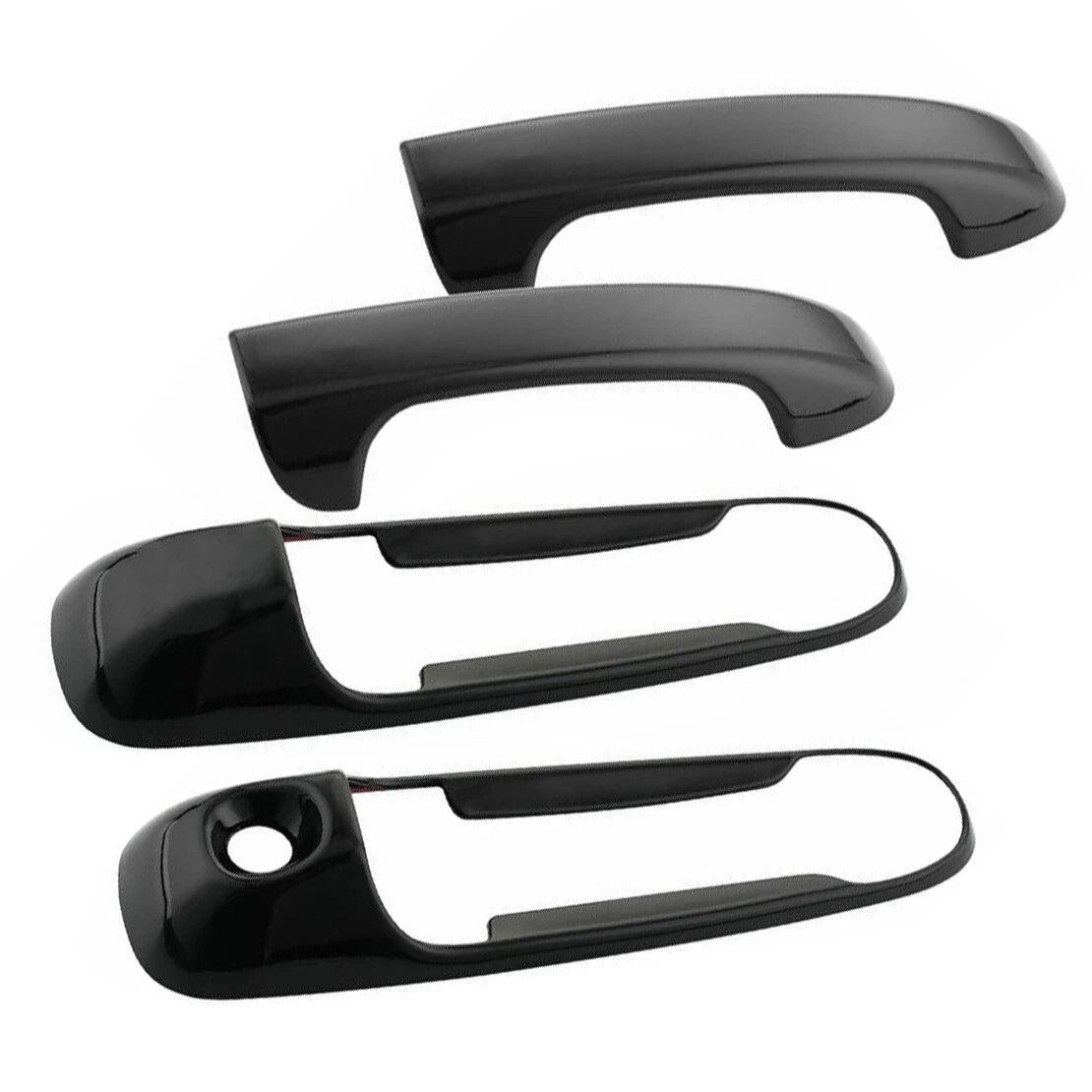 8x Black Door Handle Covers for Dodge Ram 1500 2500 3500 4500 5500 (2009-2018)