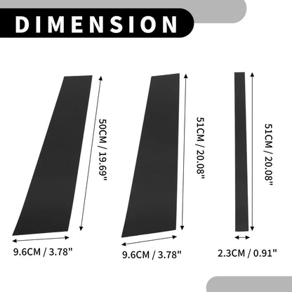 6 Pcs Car Pillar Window Trim Covers for Land Rover Range Rover Sport (06-13)