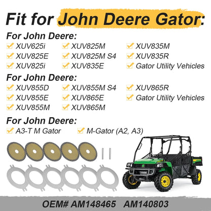 Wet Parking Brake Disk Kit for John Deere Gator XUV 625 825 835 855 865
