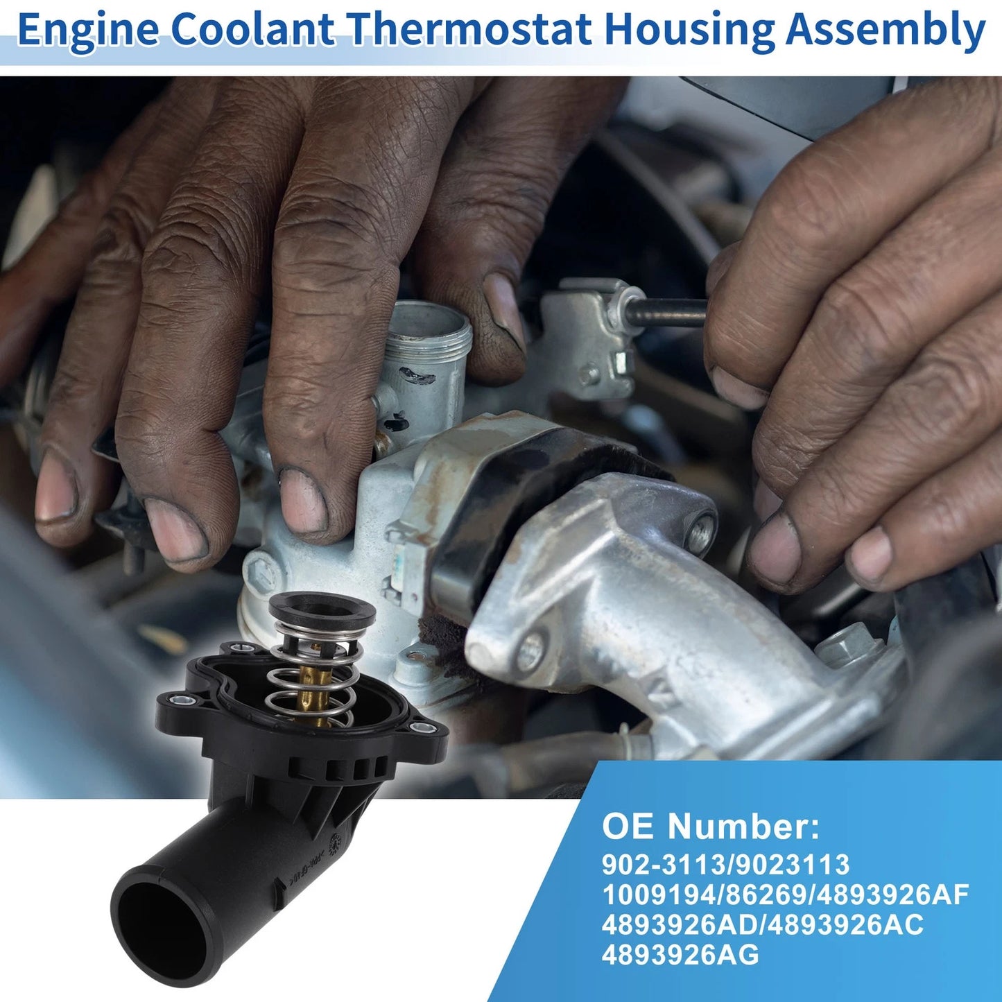 Engine Coolant Thermostat Housing Assembly for Dodge Durango V6 3.6L