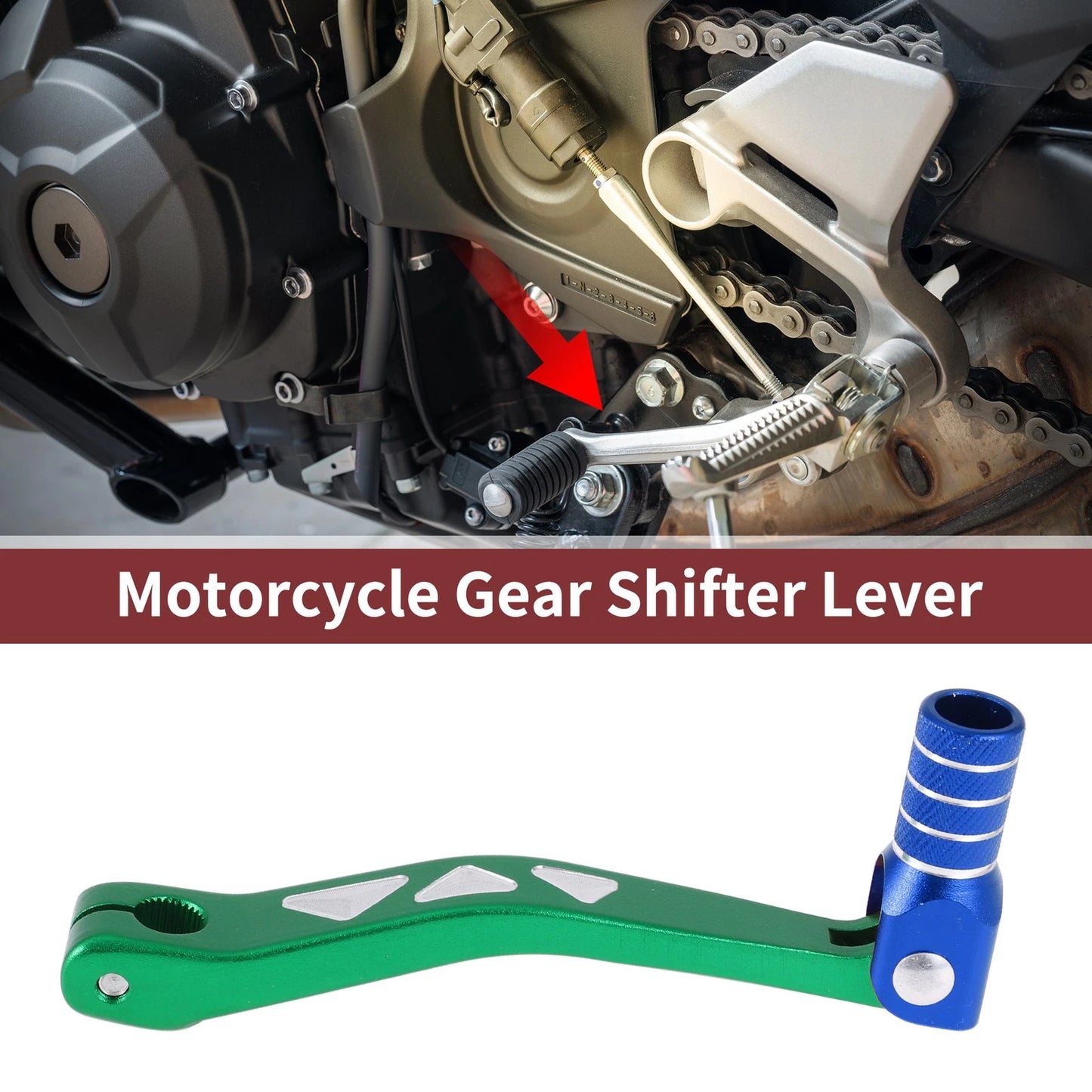 Folding Gear Shifter Levers for Yamaha TTR 50cc Green Blue