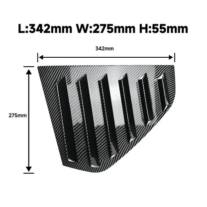 Rear Window Louvers Shutter Vent Cover for Golf Mk8 Hatchback (2021-2024)