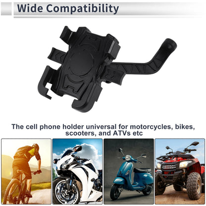 Phone Mount Holder for Motorcycle Rearview Mirror 4.7-7.2 in Black