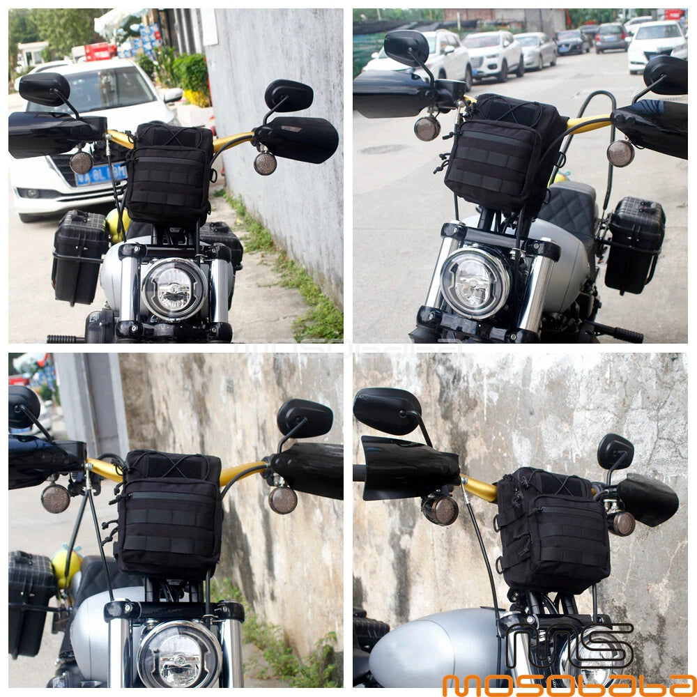 Universal Motorcycle T-bar Handlebar Bag Waterproof for Harley