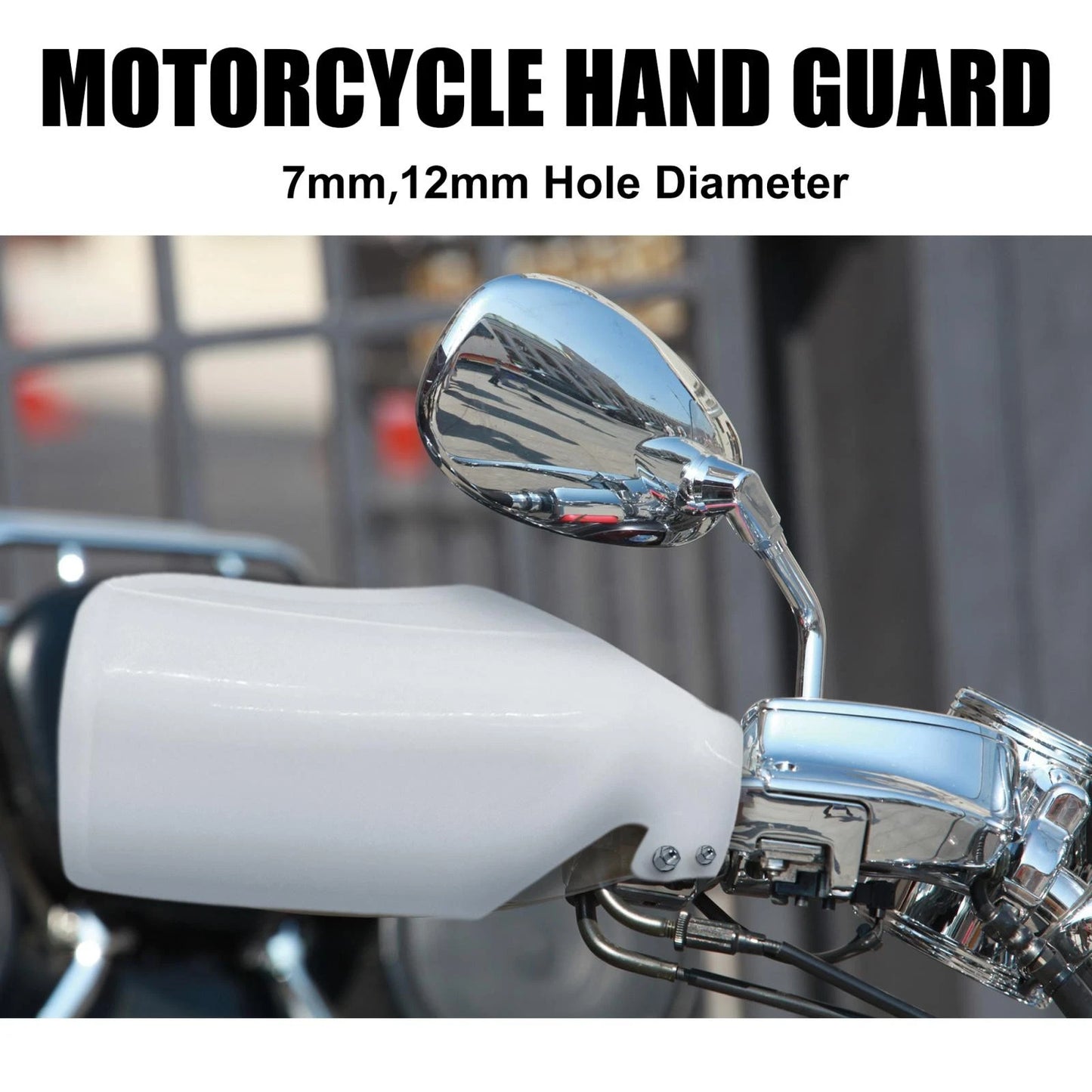 Pair White Handlebar Brush Bar Hand Guard Handguard for Yamaha