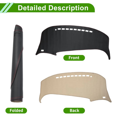 Dashboard Cover Mat for Toyota Previa 2006-2019 Black Red