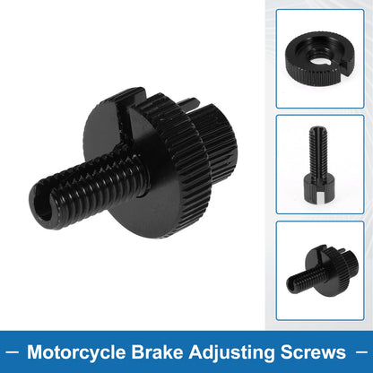 Brake Lever Barrel Adjusters Screws M8 Black 2 x for Motorcycle