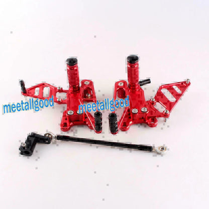 Racing Rearset Footpegs for Honda 929 954 - Adjustable Red (2000-2003)