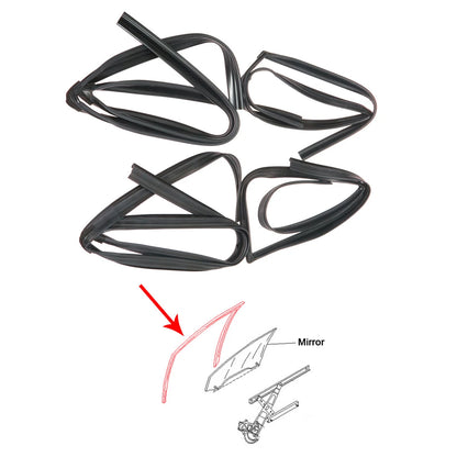 Front/Rear Door Glass Run Channel Set for Toyota Corolla E100 1991-1998