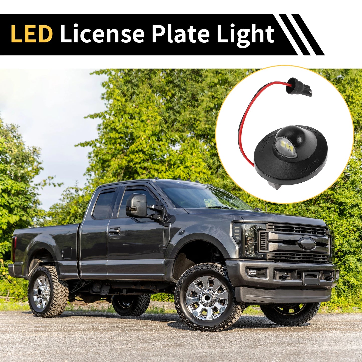 License Plate Lights White for Ford F-150 F-250 F-350 (1990-1999)
