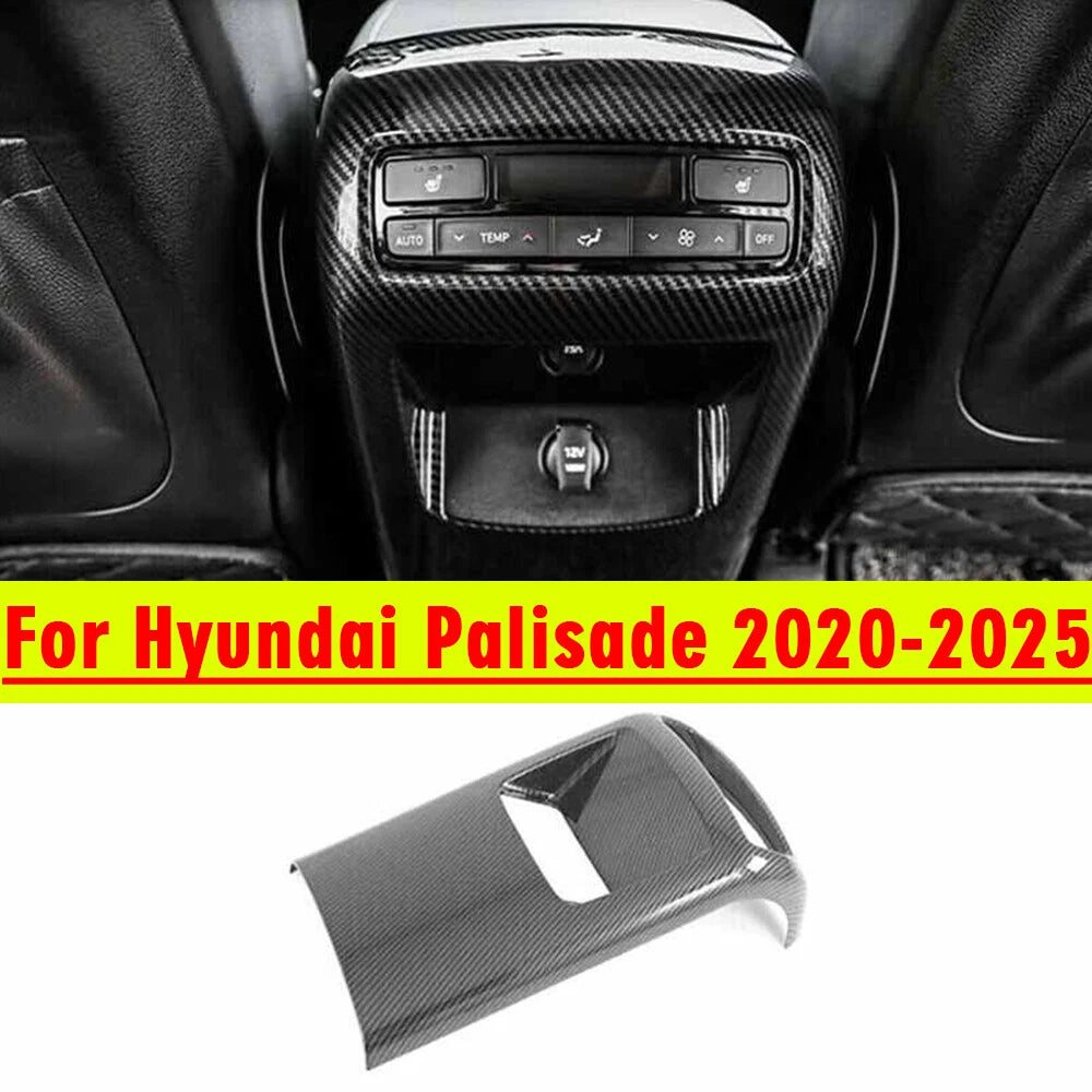 Carbon Fiber Air Outlet Anti-Kick Cover Trim for Hyundai Palisade (2020–2025)