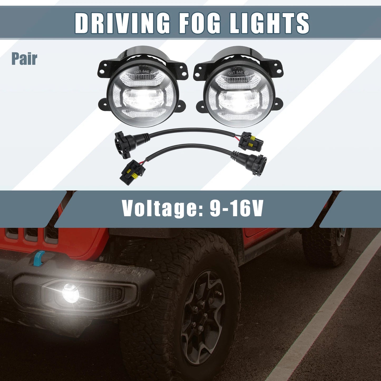 4 Inch LED Fog Lights for Jeep Grand Cherokee (2011-2013)