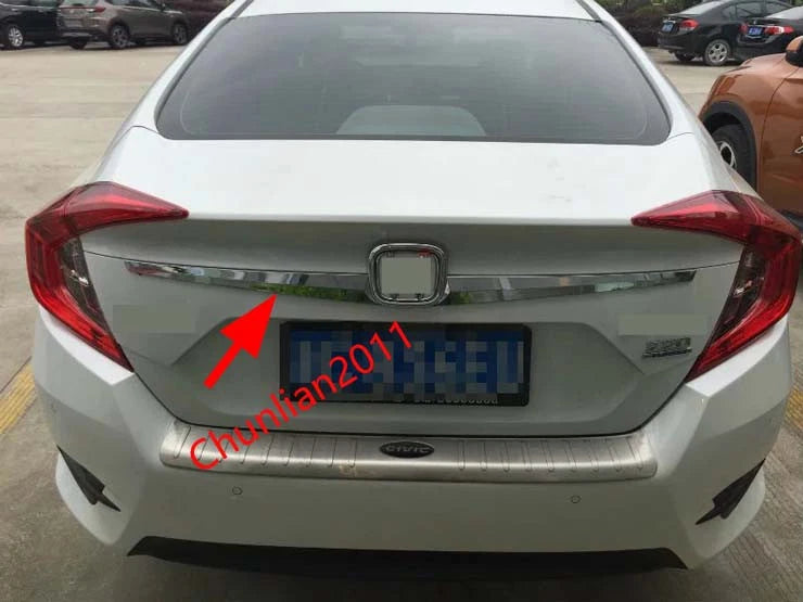 Rear Door Boot Lid Cover Trim for Honda Civic 10th Gen 4dr Sedan (2016-2017)