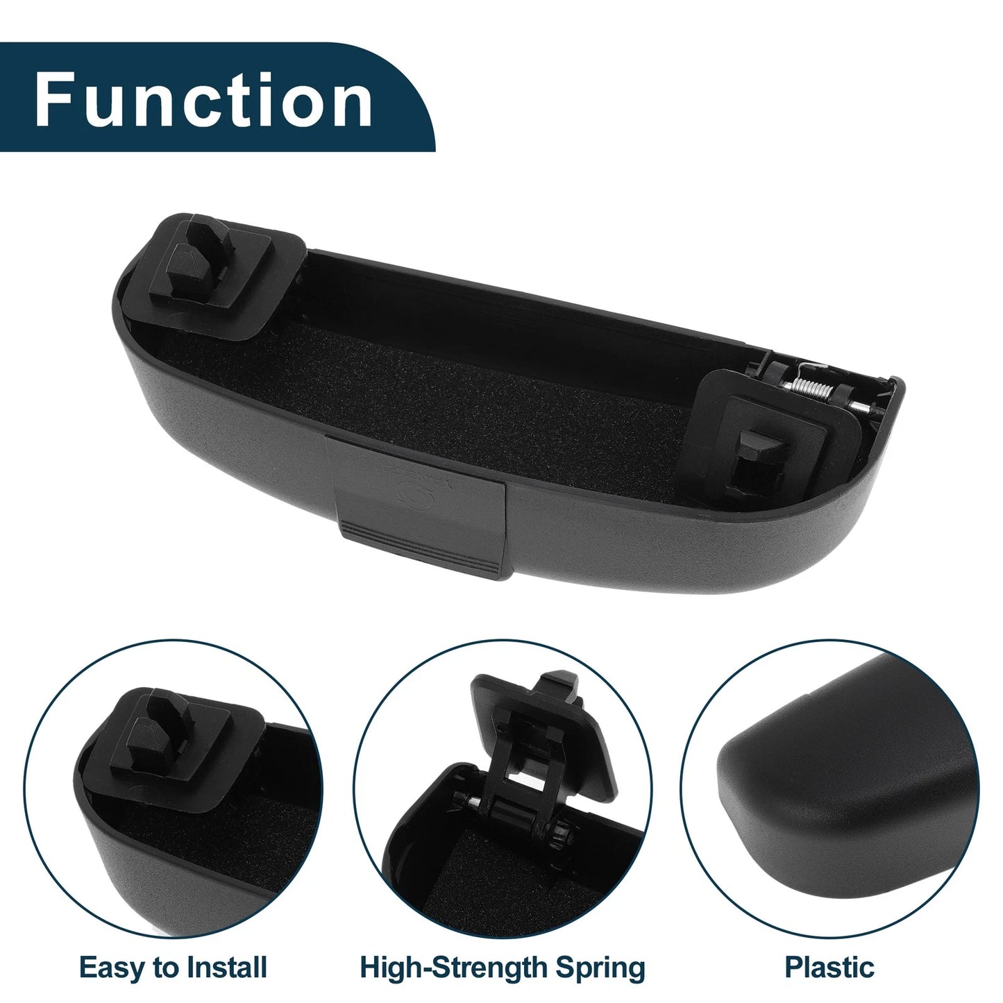 Sunglasses Case for Jeep Renegade 2015-2017 Eyeglasses Holder Storage Box Black
