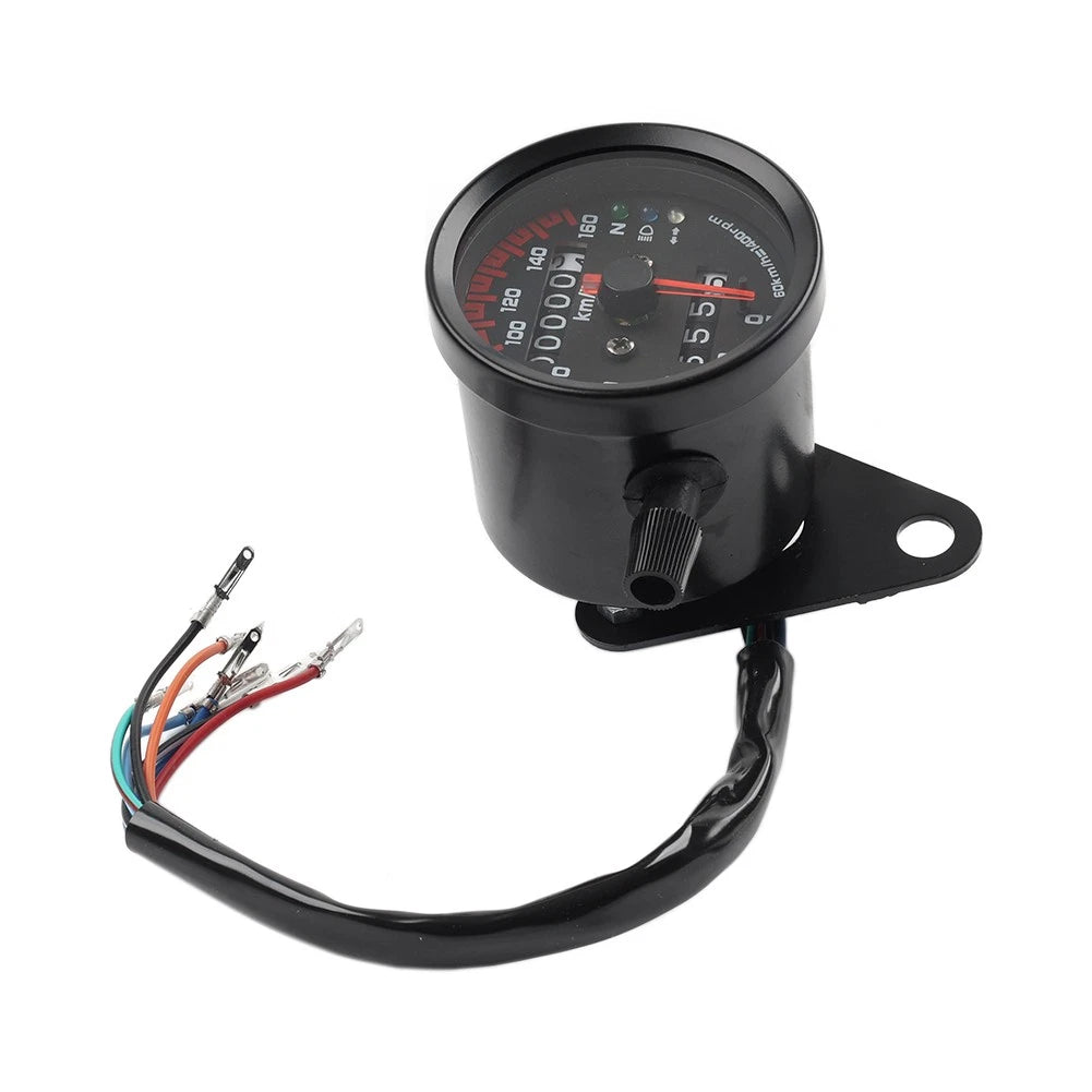 Mini Speedometer Odometer Gauge w/ Indicator Light for Motorcycle Universal
