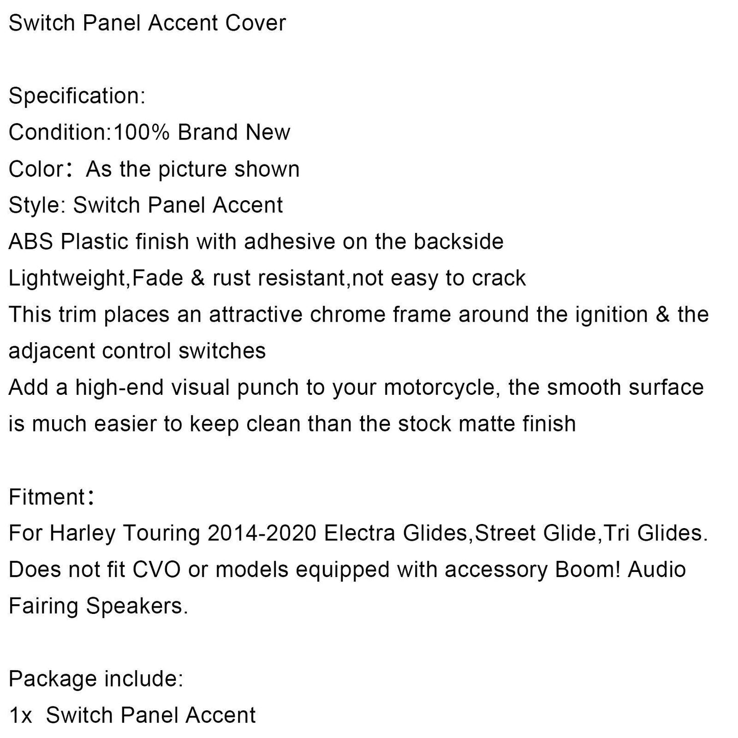 Accent Cover for Touring Electra Glide & Tri Glide (2014-2023)