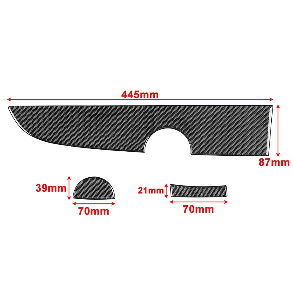 Carbon Fiber Co-pilot Dashboard Panel Cover for Fiat 500 (2012-2015)