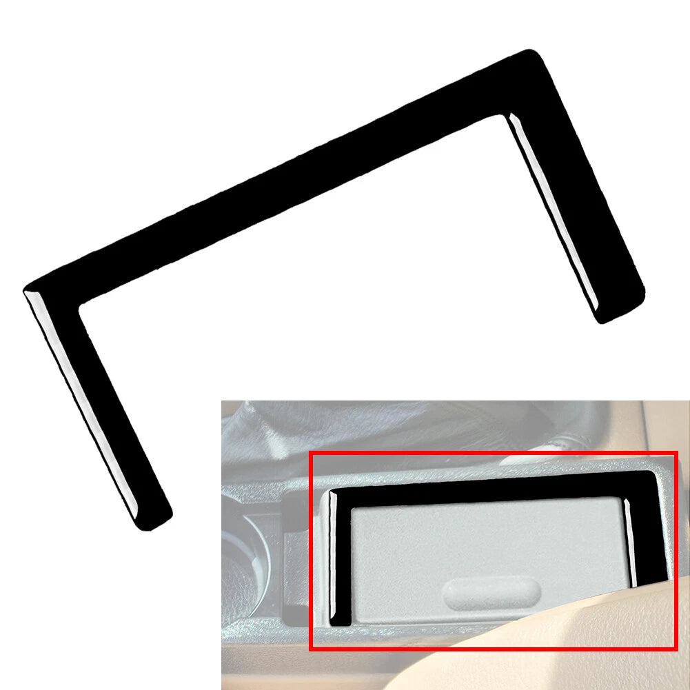 Black Gear Shift Panel Storage Box Cover Trim for BMW 3 Series (1991-1999)