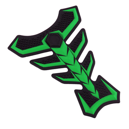 Gas Tank Pad Cover Decal for Motorcycle Sport Bike Black Green