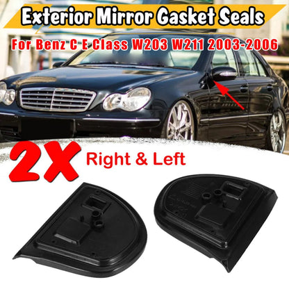 LH+RH Door Mirror Gasket Seals Set for Mercedes E Class W211 (2003–2006)