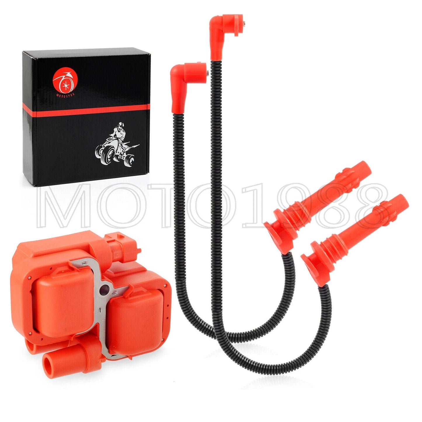 Ignition Coil & Spark Plug Wire Cap for Polaris Ranger Crew XP 1000 (2017-2018)