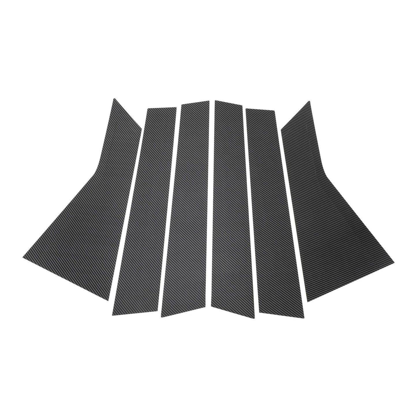 6 x Door Pillar Window Trim for Infiniti FX35 FX45 Carbon Fiber Black
