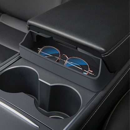 Central Console Armrest Glasses Storage Box for Tesla Model 3 Y (2017-2023)