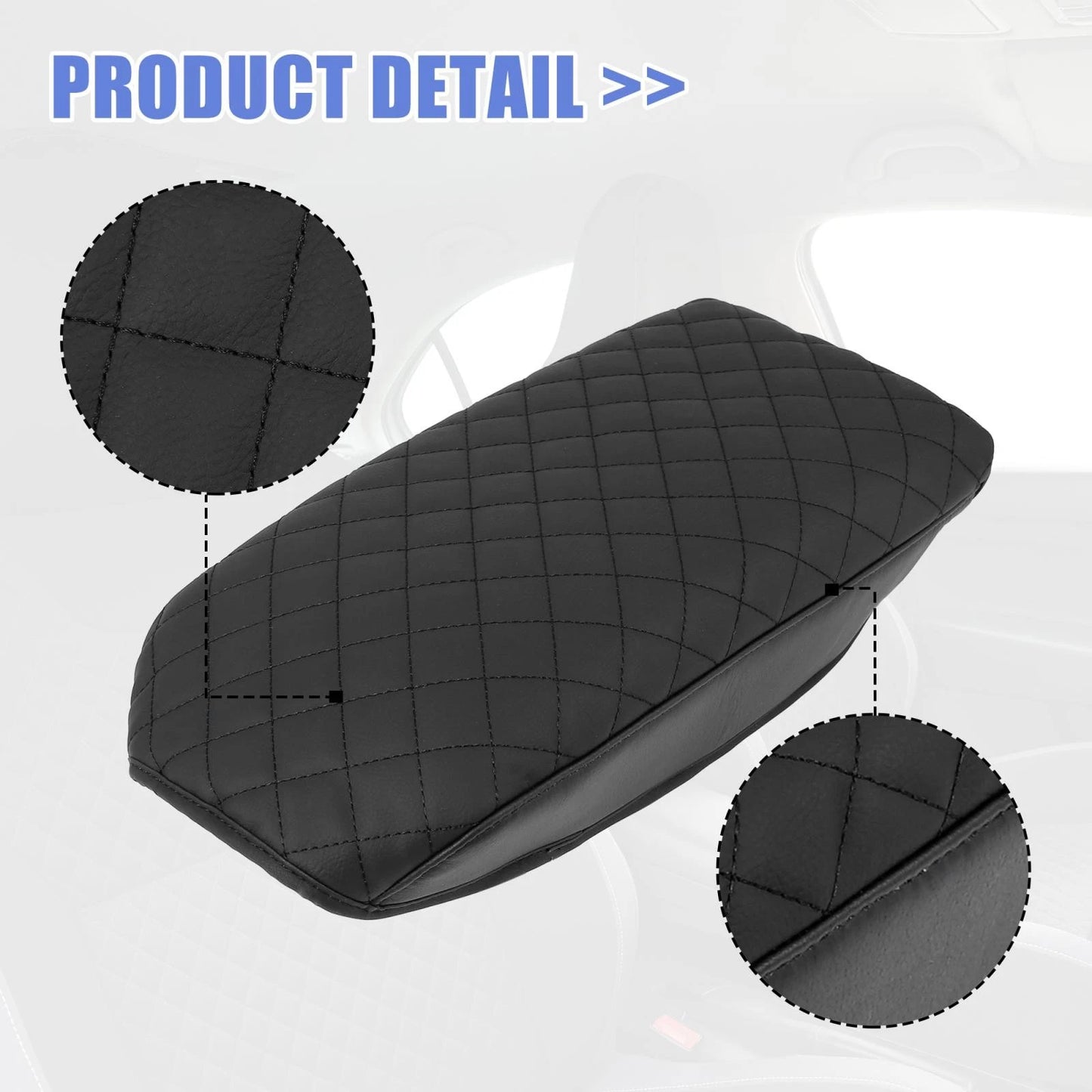 Center Console Lid Armrest Cover for Ford Explorer (2011-2019) Black