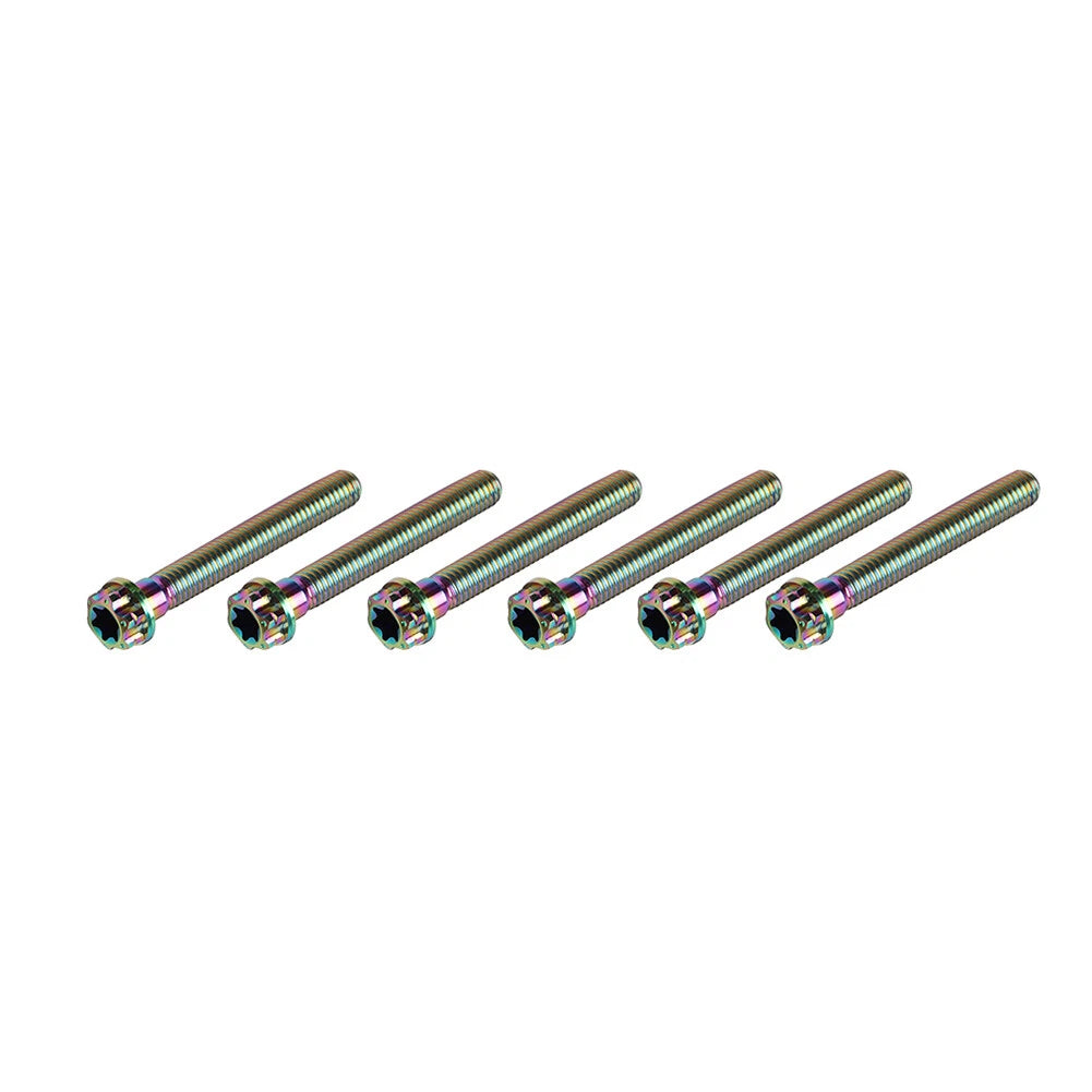 6pcs M6x50mm Titanium Torx Head Flange Screws for Motorcycle Bike