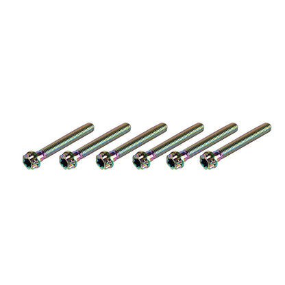 6pcs M6x50mm Titanium Torx Head Flange Screws for Motorcycle Bike