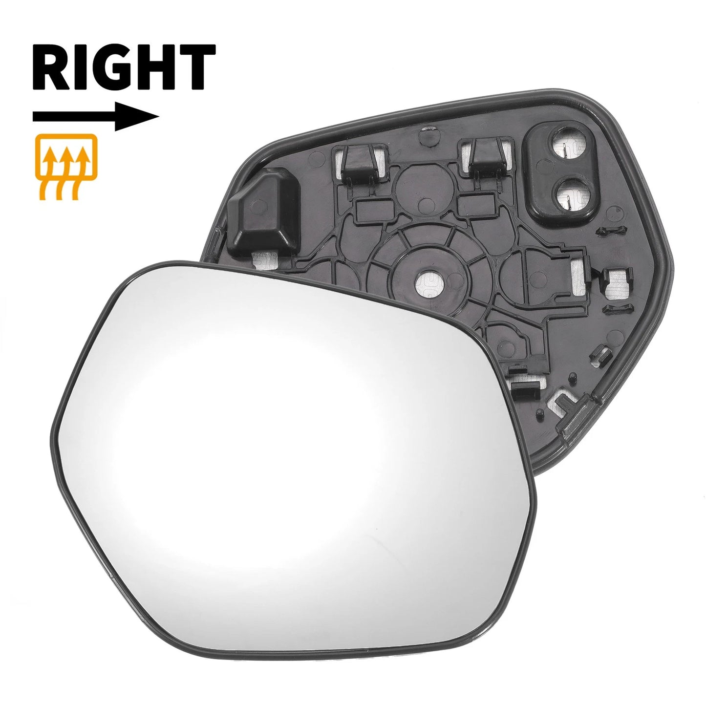 Right Side Heated White Mirror Glass for Honda HR-V (2014-2020)