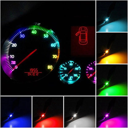 4 x Blue T3 Neo Wedge LED Dashboard HVAC Light Bulbs