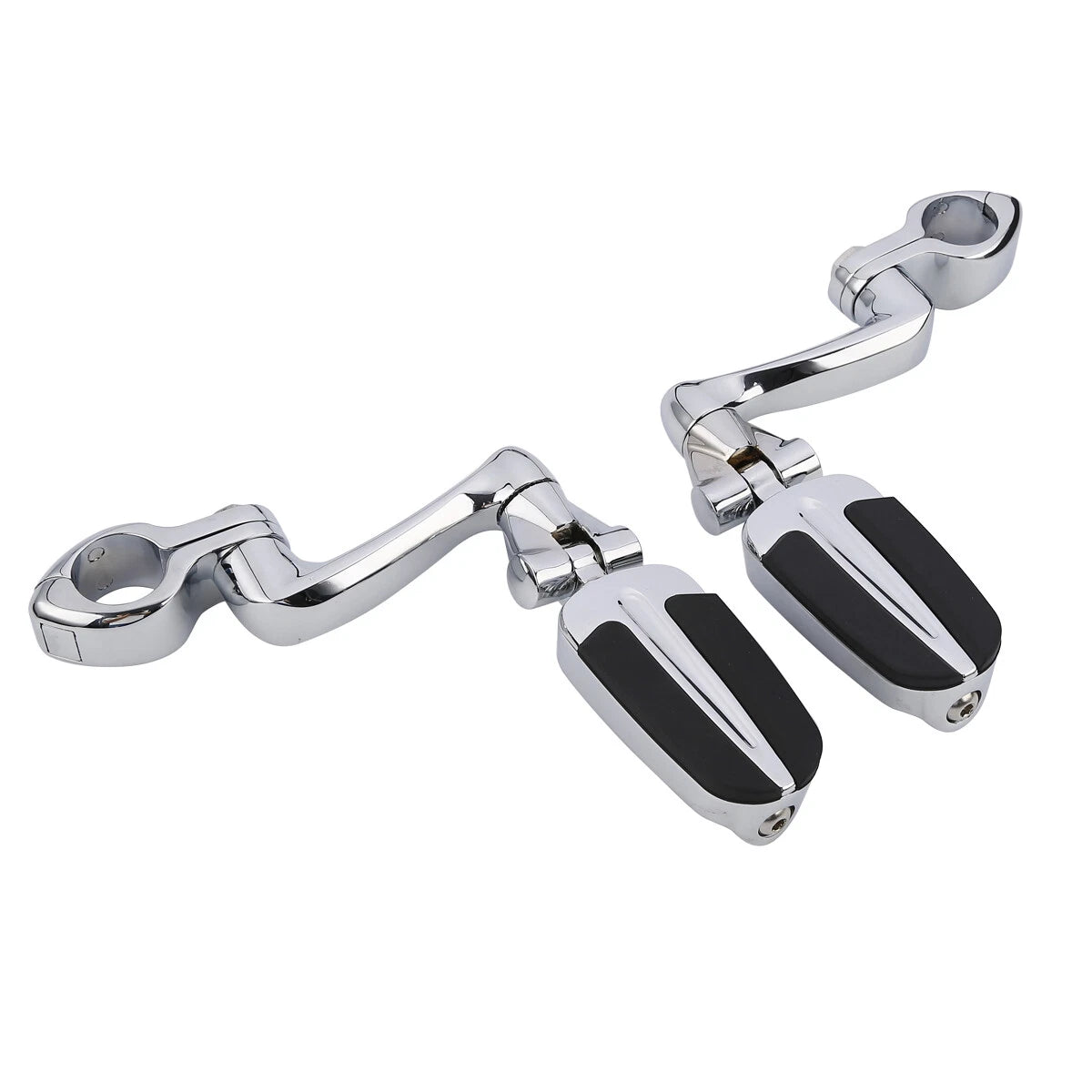 Chrome 1.25" Highway Bar Footpegs for Harley Softail Sportster