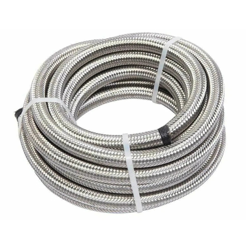 6M AN6 Stainless Steel Braided Oil Gas Fuel Line Hose for Universal Vehicles