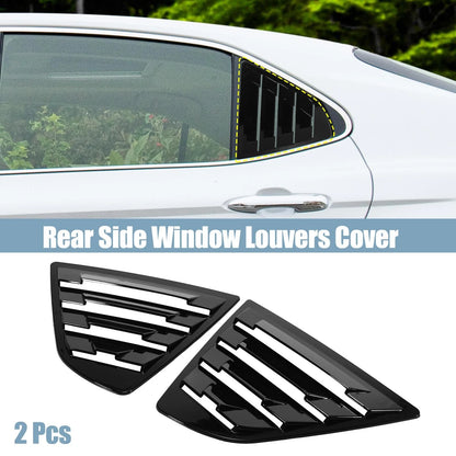 Glossy Black Rear Side Window Louver Covers for Toyota Camry