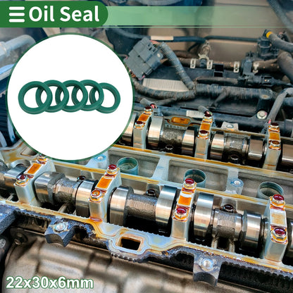 Oil Seal 22x30x6mm Rotary Shaft Seal TPU Green 5 pcs for Make Model