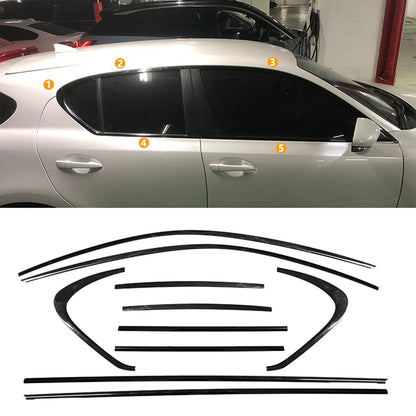 10 x Car Window Moulding Strips for Lexus CT (2012-2022)