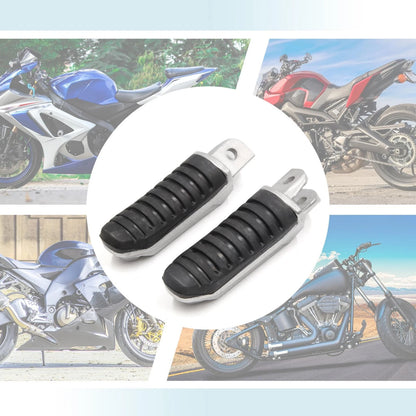 8mm Aluminum Alloy Motorcycle Footpegs for Bicycle - Black