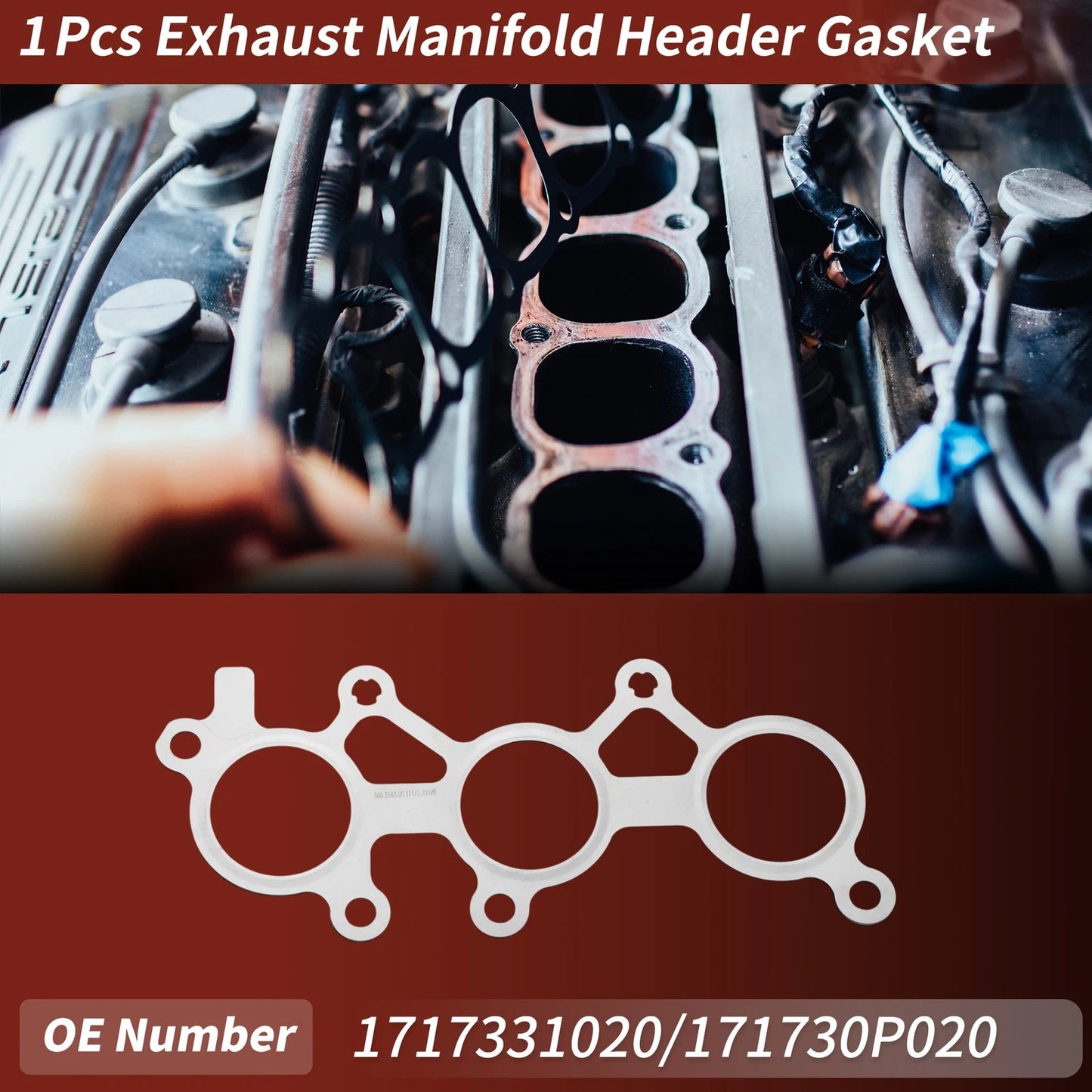 1 Pc Exhaust Manifold Header Gasket for Toyota Avalon (2005–2018)