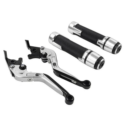 Silver Extendable Brake Clutch Levers Grips Set for Kawasaki ZX14R (2006-2023)