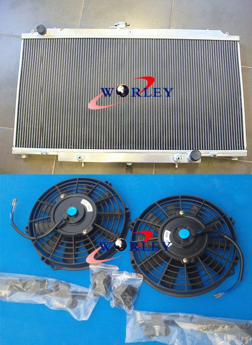 Aluminum Radiator & Fans for Nissan Patrol Y61 Petrol 4.5L (1997+)