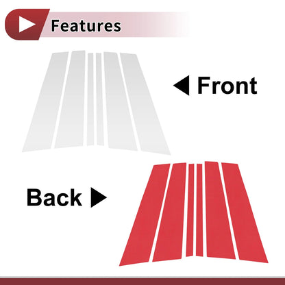 Door Pillar Window Trim for Volvo XC90 2002-2015 Silver Tone Left Right