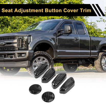 Carbon Fiber Seat Adjustment Knob Cover for Ford F-150 (2015-2024)