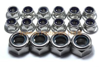 Karting 2 x Nyloc Stainless Steel Wheel Nuts for Rotax TKM Cadet