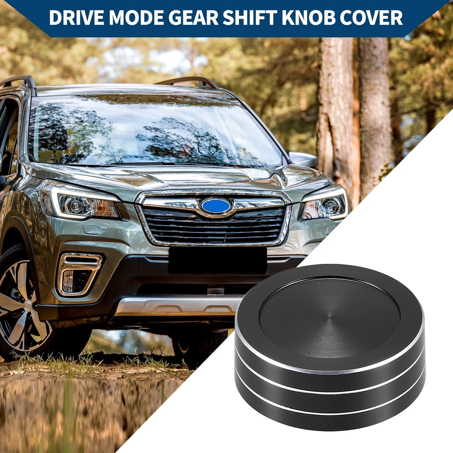 Gear Shift Knob Cover for Subaru Forester (2019-2022) Black 1 Pcs