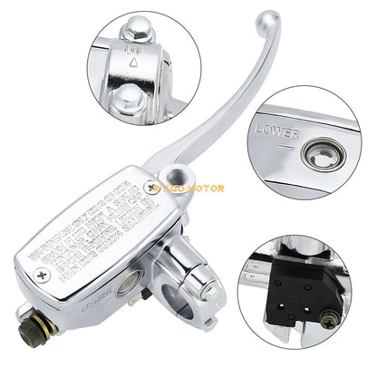 7/8 / Motorcycle Handlebar Hydraulic Brake Master Cylinder and Clutch Lever for Motorcycle