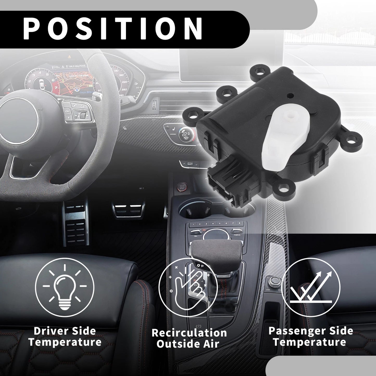 HVAC Heater Blend Door Actuator for Mazda 3 (2010-2013)