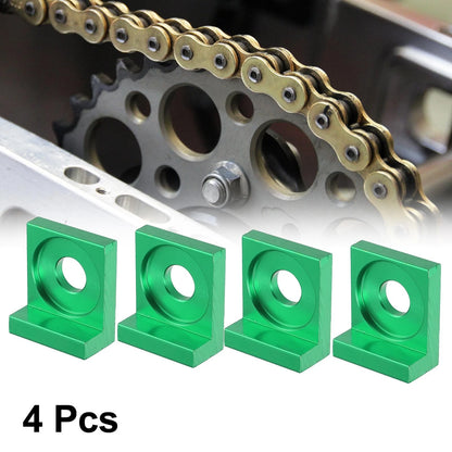 4 x 12mm Dia Hole Chain Adjuster Block Tensioners for Motorcycle